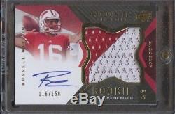 2012 Upper Deck Exquisite Collection Russell Wilson Patch Auto Rc /150