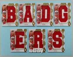 2012 Upper Deck Russell Wilson Auto Lettermen BADGERS 7 Card Set Lot /45