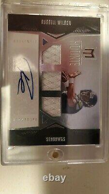 2012 momentum russell wilson triple patch auto rookie