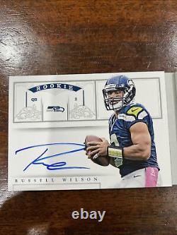 2012 national treasures russell wilson RC 11/49 Patch Auto Booklet