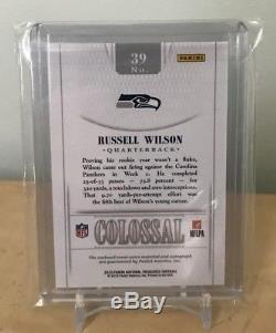 2013 National Treasures Russell Wilson Colossal Auto Jersey Number /25 Seahawks