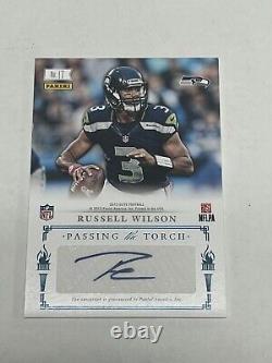 2013 Panini Elite Passing the Torch Peyton Manning Russell Wilson AUTO 3/5