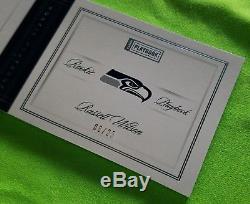 2013 Playbook Russell Wilson ROOKIE Patch Auto BOOK PLATINUM Parallel 06/25