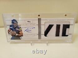 2013 Russell Wilson National Treasures Auto Jumbo Relic Booklet Autograph /25