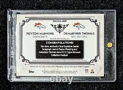 2013 Topps Museum Peyton Manning Demaryius Thomas Superbowl Auto 5/5 Broncos 1/1