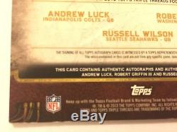 2013 Triple Threads Russell Wilson Andrew Luck Rg3 Auto Relic #'d 09/18