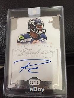 2014 Flawless Russell Wilson 12/25 Silver Auto Seahawks Autograph