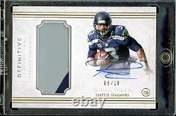 2015 Definitive Russell Wilson Patch Auto Autograph /10 SSP Broncos Seahawks