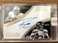 2015 Immaculate Past And Present Russell Wilson Auto 16/25 Seattle Seahawks