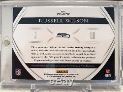 2015 Immaculate Russell Wilson Game Used Patch On Card Auto 3/10 Jersey Hit