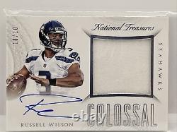 2015 National Treasures Colossal Auto. RUSSELL WILSON #/10 COS-RS