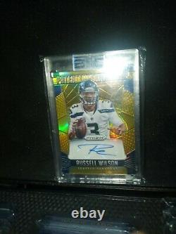 2015 PRIZM SILVER RUSSELL WILSON Patended Penmanship Auto 2/5 SSP SEAHAWKS