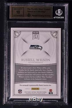 2015 Panini NT Russell Wilson Auto Holo Silver BGS GEM MINT 9.5 10 SSP #'d 1/10