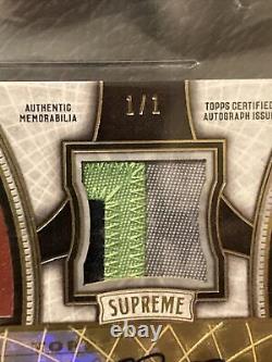2015 TOPPS SUPREME RUSSELL WILSON RICHARD SHERMAN DUAL AUTO PATCH #d 1/1 BGS 9.5