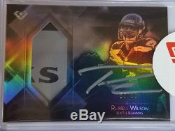 2015 Topps Diamond Russell Wilson Patch On Card Auto SP #9/35 Seahawks Patch