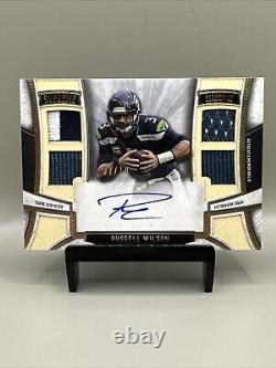 2015 Topps Supreme Russell Wilson Auto /15 Seahawks Broncos Quad Relic