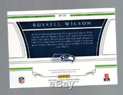 2016 16 Russell Wilson National Treasures Colossal Nike Logo Patch Auto #ed 1/2