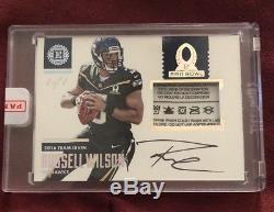 2016 Encased Russell Wilson Auto One Of One Pro Bowl Laundry Tag! 1/1 Gem sealed