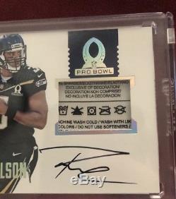2016 Encased Russell Wilson Auto One Of One Pro Bowl Laundry Tag! 1/1 Gem sealed