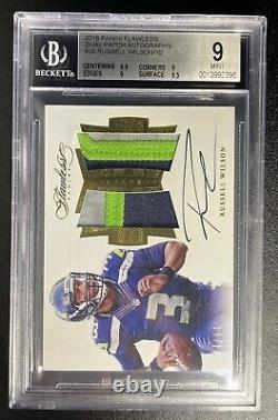 2016 Flawless Russell Wilson Dual Patch Auto Game Worn /10