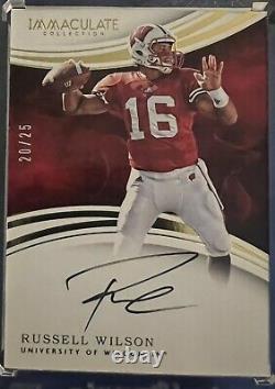 2016 Immaculate Collegiate Football Russell Wilson Auto 20/25