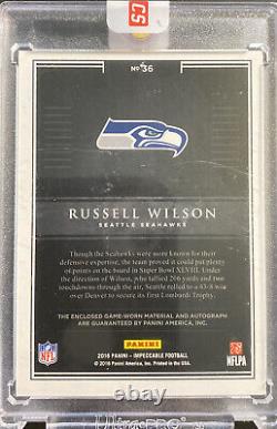 2016 Impeccable Russell Wilson Jersey Auto # /5