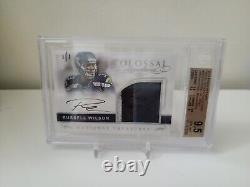 2016 NT Russell Wilson, 3 Color Patch with On Card Auto, 1/1 BGS 9.5