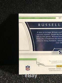 2016 National Treasures Russell Wilson NFL Shield Patch Auto 1/1 Seahawks READ