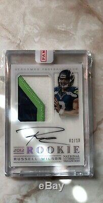 2016 National Treasures Russell Wilson Patch Auto /10! Hot