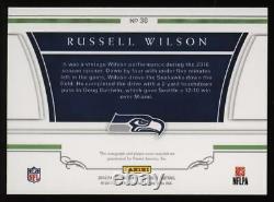 2016 Russell Wilson National Treasures NFL Logo Shield Patch Auto Autograph #1/1