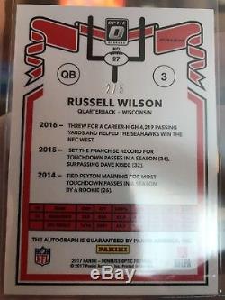 2017 Donruss Optic Football Russell Wilson Tribute Auto #2/5