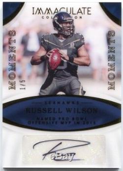 2017 Immaculate Collection Russell Wilson Autograph Moments Auto #1/5
