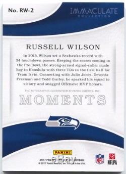 2017 Immaculate Collection Russell Wilson Autograph Moments Auto #1/5