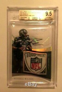 2017 Immaculate Football Russell Wilson Patch Auto 1/1 NFL Shield BGS 9.5/10