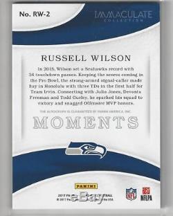 2017 Immaculate Moments Auto Russell Wilson Seattle Seahawks Wisconsin S/N 4/5