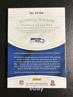 2017 Immaculate Russell Wilson Patch Autograph Auto 2/3 Seahawks
