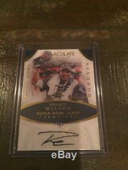 2017 Immaculate Russell Wilson Super Bowl 2/5 AUTO Seattle Seahawks