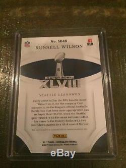 2017 Immaculate Russell Wilson Super Bowl 2/5 AUTO Seattle Seahawks