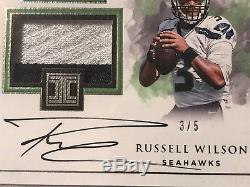 2017 Impeccable RUSSELL WILSON Elegance 2-Color Patch Auto Jersey # 3/5 SSP
