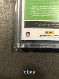 2017 Panini Encased Russell Wilson NFL Shield on card auto 1/1 Seahawks 1 of 1