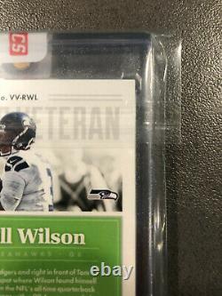 2017 Panini Encased Russell Wilson Seattle Seahawks NFL shield on card auto 1/1
