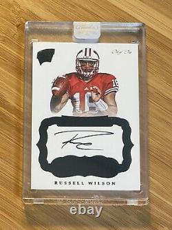 2017 Panini Flawless #1/1 Russell Wilson On Card Auto Autograph BADGERS SEAHAWKS