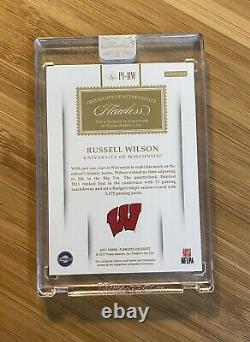 2017 Panini Flawless #1/1 Russell Wilson On Card Auto Autograph BADGERS SEAHAWKS