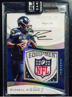2017 Panini Immaculate Russell Wilson NFL Shield Patch Auto 1/1 Seahawks