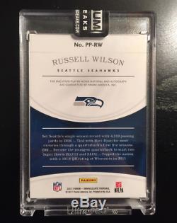 2017 Panini Immaculate Russell Wilson NFL Shield Patch Auto 1/1 Seahawks