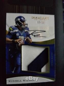 2017 Panini Immaculate football Russell Wilson PP-RW 2/10 short print Patch Auto