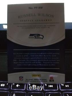 2017 Panini Immaculate football Russell Wilson PP-RW 2/10 short print Patch Auto