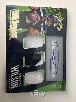 2018 Absolute Russell Wilson Tools Of The Trade Jersey Patch Auto Seahawks 12/20