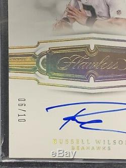 2018 Flawless Russell Wilson Draft Gems On Card Auto 6/10 Seattle Seahawks