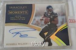 2018 Immaculate Moments Russell Wilson Autograph /10 Auto